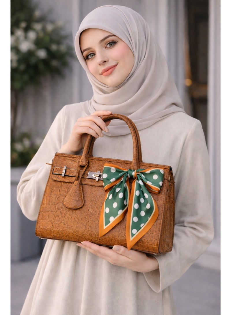 أولودينيز  وشاح حريري صغير للنساء – إكسسوار طويل نحيف بطبعات أنيقة - Image 3